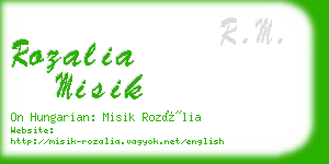rozalia misik business card